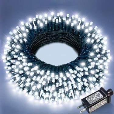 Imagem de Luzes de corda de Natal Nielfoi 20m 200 LED brancas 8 modos