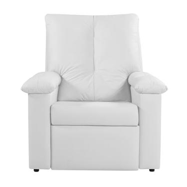 Imagem de Poltrona Lisboa Reclinável 3 Posições Ajustáveis com Apoio para os Pés Estética e Amamentação Branco