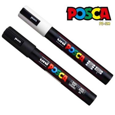 Imagem de CANETA MARCADOR UNI POSCA BRANCA 2.5mm PC-5MR SERTIC - Uniball