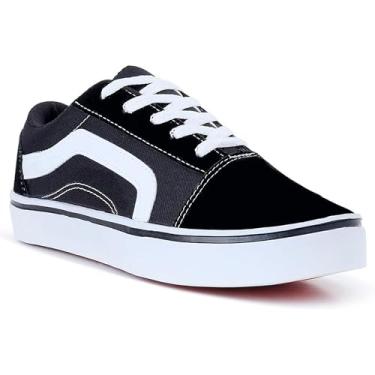 Imagem de Tenis Cano Baixo Academia Unissex Skate Tribute Style Leve Confortável Clássico (Branco, BR, Adulto, Numérico, 43)