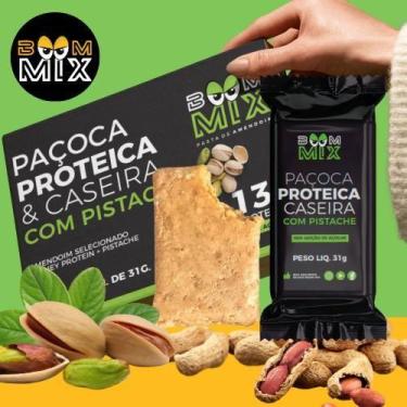 Imagem de Caixa Paçoca Proteica Caseira com Pistache - BoomMix (Zero Açúcar)(13g