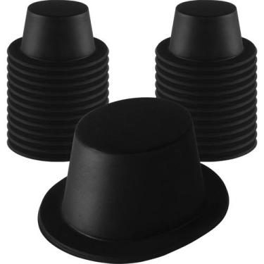 Imagem de Chapéu de festa SATINIOR, plástico preto, 24 peças para mulheres e hom