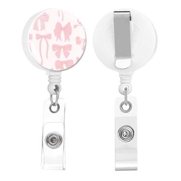 Imagem de Carretel de crachá, suporte retrátil de crachá de enfermeira com clipe jacaré, crachá, crachá, clipe para escritório, estudante, médico, enfermeira (pacote com 2)