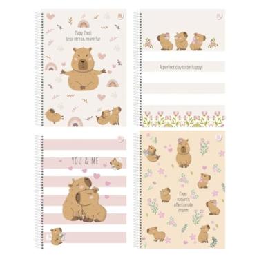 Imagem de Caderno Universitário Capycuties - 1 Matéria 80 Folhas Animativa Papelaria Fofa Capivara (Listras)