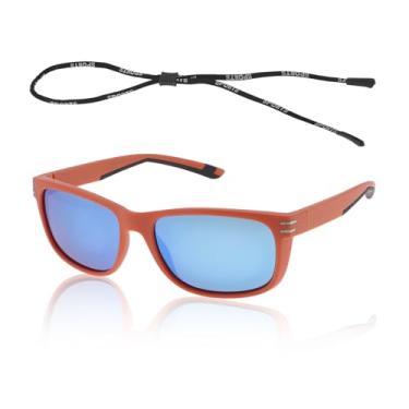 Imagem de TUCKBOLD 1 conjunto de óculos de sol de ciclismo anti-reflexo Tri-Acetil Cellulos PC UV400 Óculos de sol de ciclismo lente azul laranja armação preta