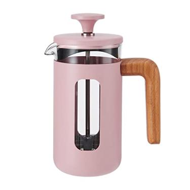 Imagem de La Cafetière Pisa Cafetière, 3 xícaras/350 ml, vidro borossilicato resistente ao calor e aço inoxidável com êmbolo de fácil aderência, cafeteira francesa pequena para chá solto e café moído, rosa