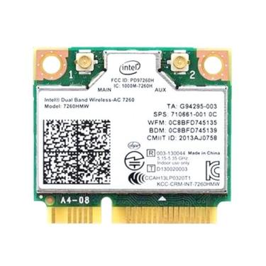 Imagem de intel Dual Band Wireless-AC 7260 7260HMW meio mini PCIe PCI-Express WLAN módulo de cartão WiFi 802.11 ac/a/b/g/n 867Mbps BlueTooth BT