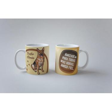 Imagem de Caneca Eu Amo Meu Pet Pastor Alemão I Love Pet Porcelana 325ML (PASTOR ALEMÃO 1)