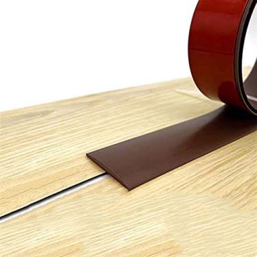Imagem de Tiras de cobertura de piso de 1 m, tiras de transição de piso, barras de limite, tiras de união de piso de perfil de transição de PVC autoadesivas, tira divisória de porta, divisor de piso aderente