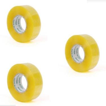 Imagem de Fita Adesiva Larga Transparente 300 Metros 3 Unidades - Fita durex, Tr