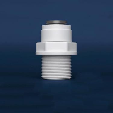 Imagem de Compatível com tubo de 6,35 mm x rosca fêmea macho 1/5.1 cm POM conector de encaixe rápido para sistema de osmose reversa de filtro de água RO de aquário (9,52 mm-1I2 macho)