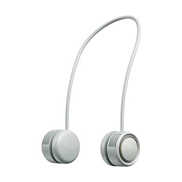 Imagem de Ventilador de Pescoço com Mãos USB Recarregável Vestível 360 Foldable Dual Wind Quiet 3 para Esportes Corrida Viagem Acampamento Casa Escritório Resfriamento Pessoal