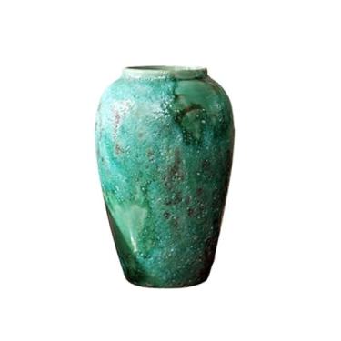 Imagem de Vaso de cerâmica novo estilo chinês simulado planta verde arranjo de flores modelo quarto móveis macios mesa varanda sala de chá decoração vasos de flores (médio)
