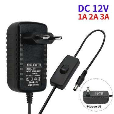 Imagem de Transformador De Iluminação LED 12V Driver 1A 2A 3A Adaptador De Fonte