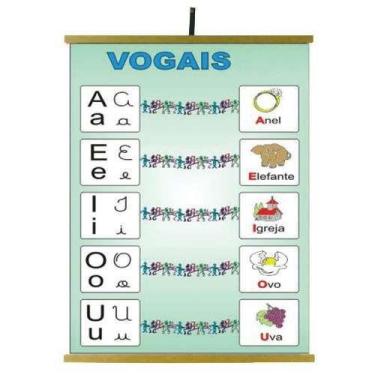 Imagem de Painéis Educativos - Painel Vogais 1200x900mm - Sonho de Criança