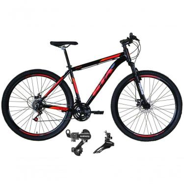 Imagem de Bicicleta Aro 29 Gta Start Alumínio 21v Câmbios Shimano Freio A Disco - Preto-vermelho Tam.15