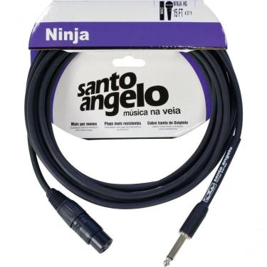 Imagem de Cabo De Microfone Ninja Hg 0,20 Mm Conector P10-xlr Femea 15ft 4,57 Metros Preto