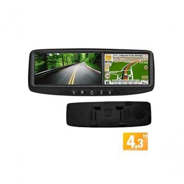 Imagem de Espelho Retrovisor Com Monitor Orbe Om43gps-c 4,3 Polegadas