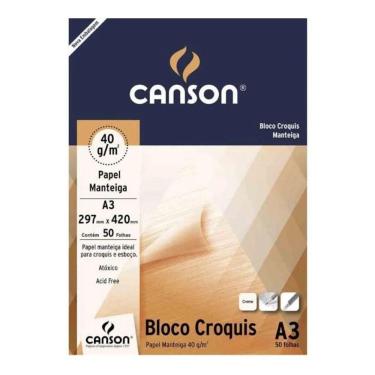 Imagem de Bloco A3 40g Croquis 50 Folhas - Canson