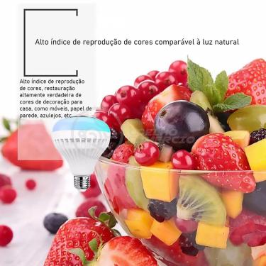 Imagem de Lâmpada Led 12W E27 Rgb Colorida Com Caixa De Som Bluetooth