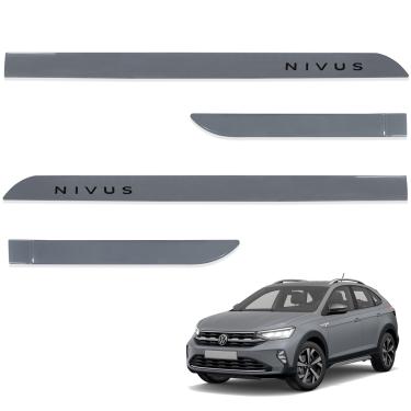 Imagem de Jogo de Friso Lateral Nivus 2020 a 2026 Cinza Moonstone