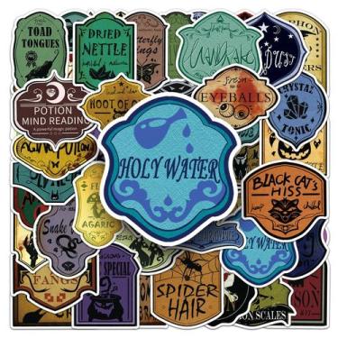 Imagem de Etiquetas adesivas: 51 peças de vinil impermeável para frascos de poçõ