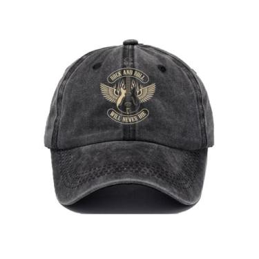 Imagem de Boné de beisebol Rocks Ands Rolls Wills Nevers Dies for Men - yiweisai