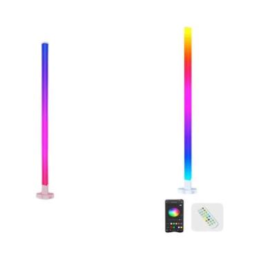 Imagem de Luminária De Chão LED RGB Inteligente De 150cm, Regulável Com Controle