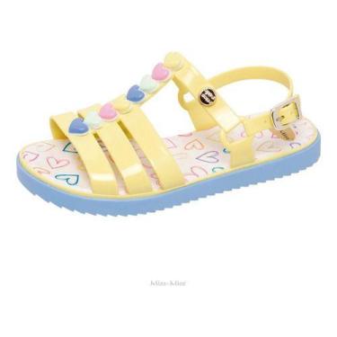 Imagem de Sandália Infantil Feminina Coração Multicolor moda confortável Miss Mi