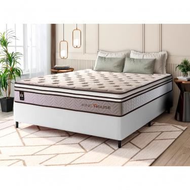 Imagem de Cama Box Molas Ensacadas Liverpool Casal 138x188 King House