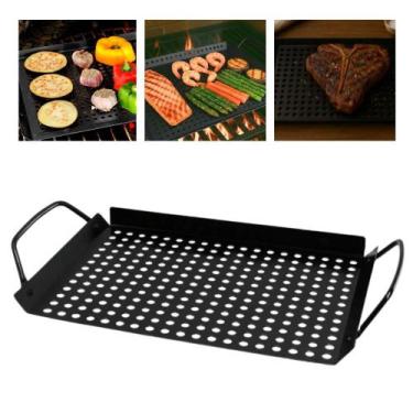 Imagem de Panela Churrasqueira Chapa Assadeira Grill Bandeja Wok Assar Grelhar D