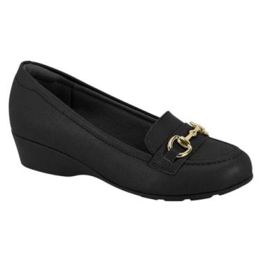 Imagem de Sapato Mocassim Salto Anabela Modare 7014.297 - Preto - 36 - Modare Ul