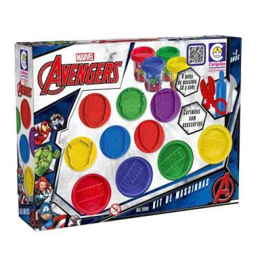 Imagem de Brinquedo Marvel Avengers Kit Massinhas Carimbo - Cotiplás