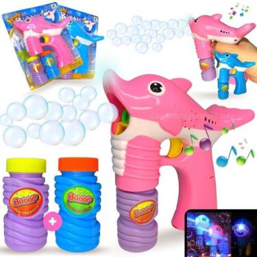 Imagem de Brinquedo Lanca Bolhas De Sabao Arma de Bolha Golfinho - Mania De Bolh