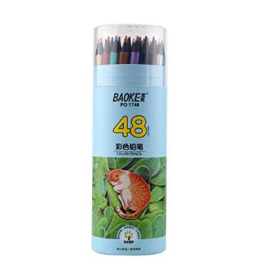 Imagem de Lápis de cor sem madeira, 48 cores, lápis de pintura, adorável estudante