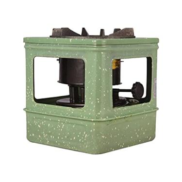 Imagem de BAODAN Fogão a queimar ao ar livre, 23 x 23 cm, fogão a querosene, verde, clássico, leve, para acampamento ao ar livre, piquenique (9 x 9 cm)