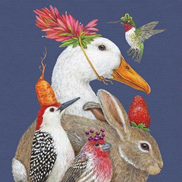 Imagem de Paperproducts Design Guardanapos de coquetel Vicki Sawyer - Guardanapos decorativos de papel para bebidas para jantar, aniversários, festas, presentes, celebrações - 12,7 cm x 12,7 cm Pacote com 20 -