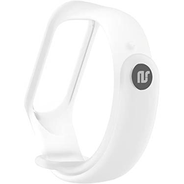 Imagem de Nandos-Store - Pulseira NSmart compatíveis com MI BAND 1/ MI BAND 2 / MI BAND 3 / MI BAND 4 / MI BAND 5 / MI BAND 6 / MI BAND 7 / MI BAND 8 (MI BAND 4, Branca transparente)