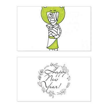 Imagem de Egito Múmia Horus Chapéu de Ano Novo Festival Cartão de felicitações Mensagem de Abençoamento Presente