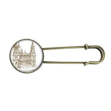Imagem de Broche de metal retrô da Catedral de São Paulo, Inglaterra, Londres, broche de metal
