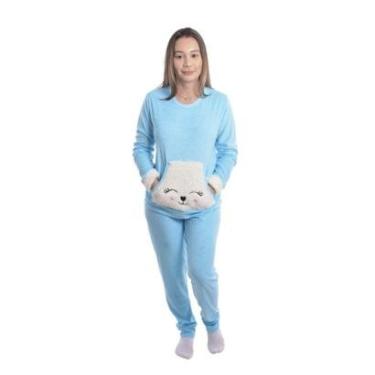 Imagem de Pijama Feminino Kanguru Plush de inverno Victory-Feminino