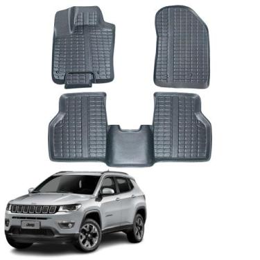 Imagem de Jogo de Tapete Jeep Compass 2017 2018 Borracha - Elri