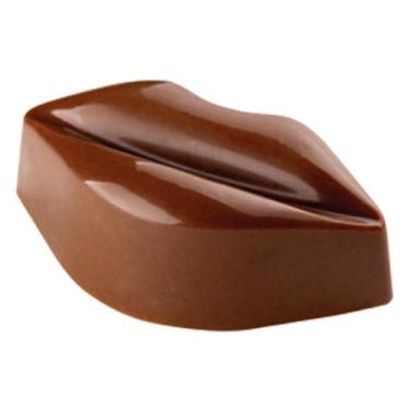 Imagem de Forma para Bombons de Chocolate 21 cavidades Beijo 13g cada Em Poliest