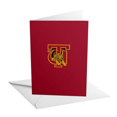 Imagem de Desert Cactus Cartão de felicitações da Universidade de Tuskegee 12,7 x 17,8 cm Golden Tigers Cartolina dobrada única com envelope para celebração de festa oficialmente licenciada (cartão A de 12 x 17