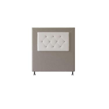 Imagem de Cabeceira Havana 90cm Cama Box Solteiro Suede Bege