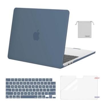 Imagem de Capa MOSISO compatível com MacBook Air de 13,6 polegadas, aço azul