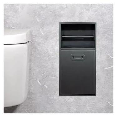 Imagem de Organizador de prateleira embutida, nicho de chuveiro, caixa de armazenamento de papel higiênico, caixa de armazenamento de papel higiênico, nicho de chuveiro embutido fácil de instalar, para banheiro