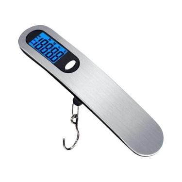 Imagem de Balança Digital Portátil De 50kg Com Display LCD Para Bagagem, Viagem,
