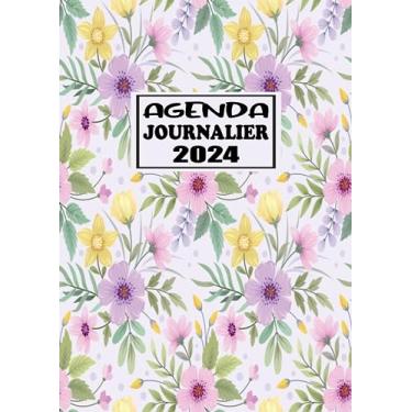 Imagem de Agenda Journalier 2024: Restez Organisé du 1er janvier 2024 au 31 décembre 2024 | Pages de Contacts, Emplois du Temps, Journal de Mots de Passe, Jours Fériés, Anniversaires et Bien Plus Encore !