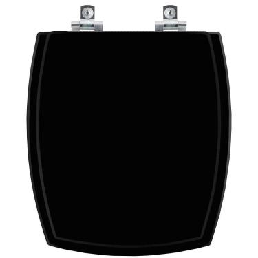 Imagem de Assento Sanitário Com Fechamento Lento Anturius Preto Para Vaso Luzarte